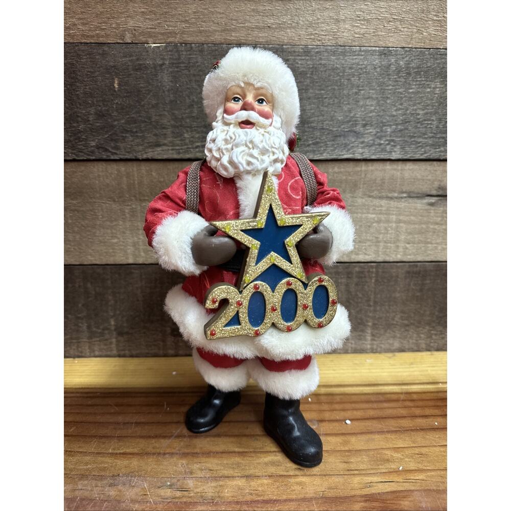 1999 Possible Dreams Clothtique Santa Greeting The Millenium 713213 In Box